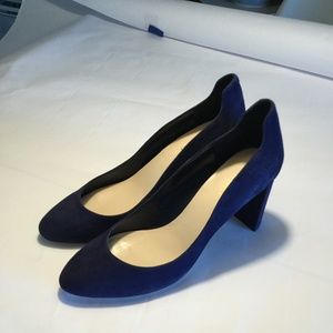 New West Blue Suede Pumps